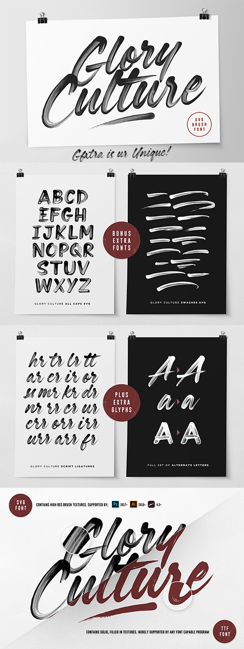 Glory Culture SVG Font + Extras by SetSail