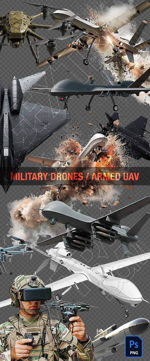 Military Drones, Unmanned Aerial Armed Vehicles UAV 25xPNG Military Drones, Unmanned Aerial Armed Vehicles UAV 25xPNG