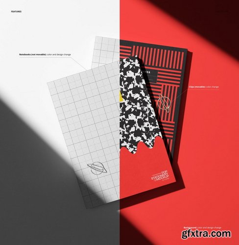 Creatsy - Top View of Two Planners Mockup - 1520556373