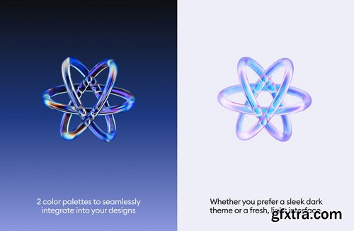 Wannathis - Dispersed glass 3d illustrations