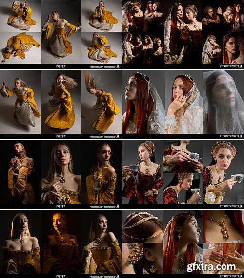 Artstation - 1400+ Female Models in Tudor Dresses Reference Pictures