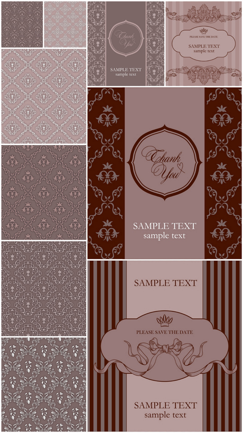 Vintage Vector Backgrounds - Vintage, vector, patterns, background