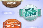 8 Retro Vintage Badges