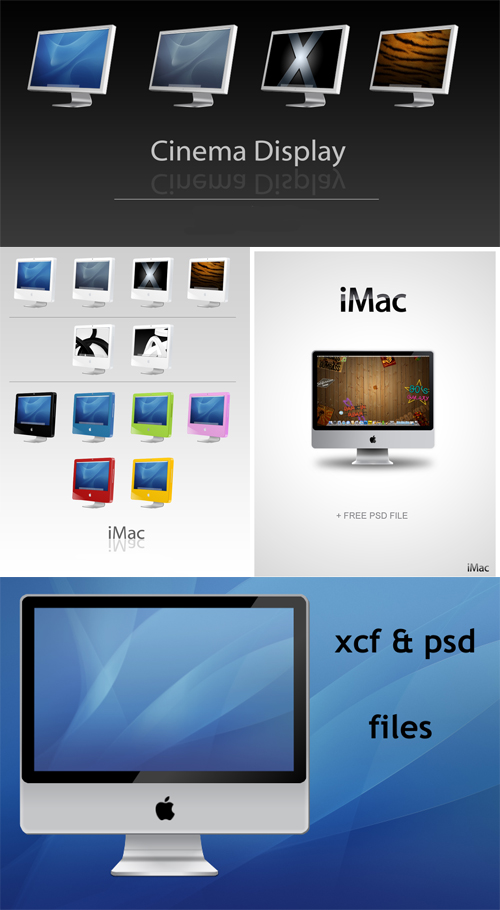 iMac Cinema Display Dock psd