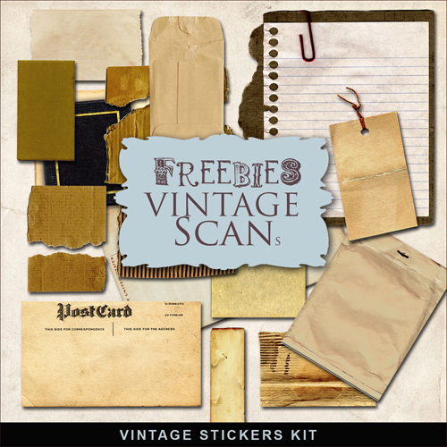 Scrap-kit - Vintage Stickers