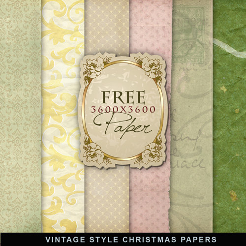 Textures - Vintage Style Christmas Papers