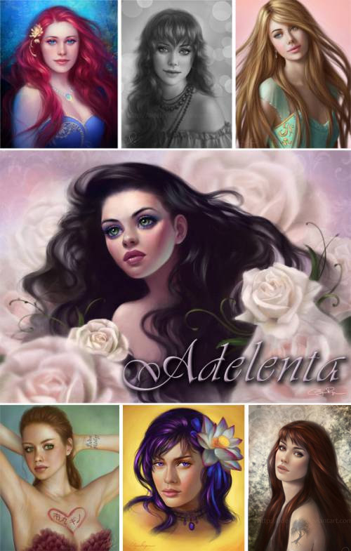  Portraits in the fantasy of Adelenta