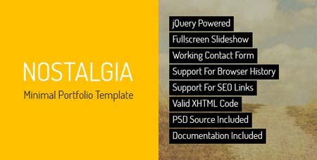 ThemeForest - Nostalgia - Minimal Portfolio Template 