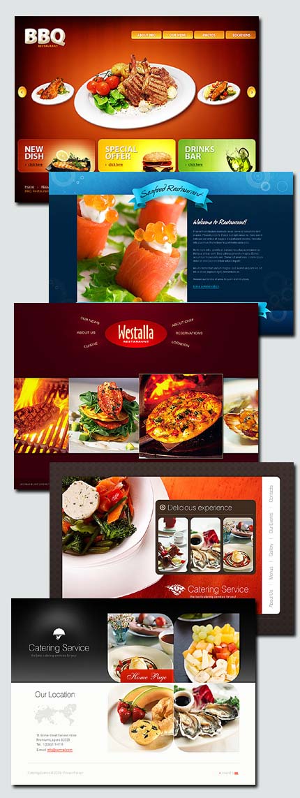 Restaurant Food Flash Site Template Pack 1