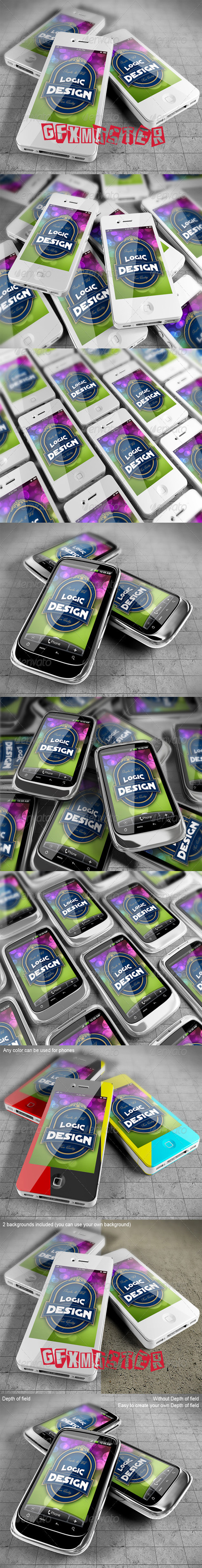 GraphicRiver - Smart Phones Mock Up