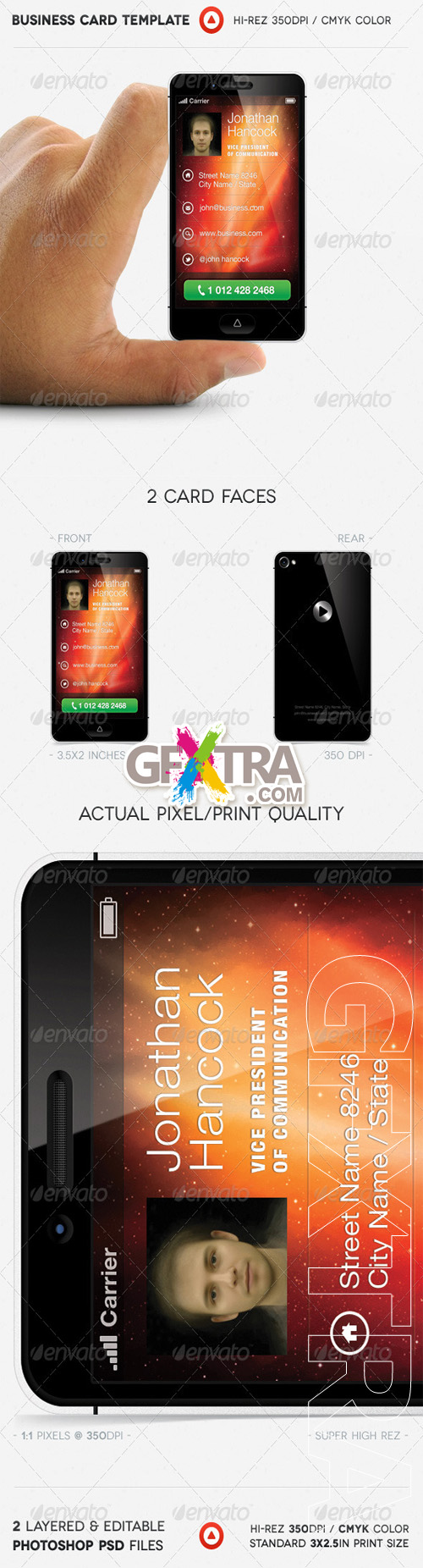 GraphicRiver - Phone Business Card