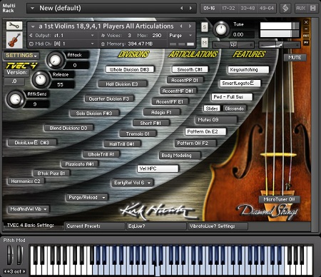 Kirk Hunter Diamond Violins Complete TVEC3-4 KONTAKT