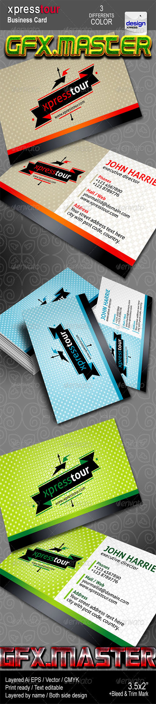 GraphicRiver - XpressTour Business Card