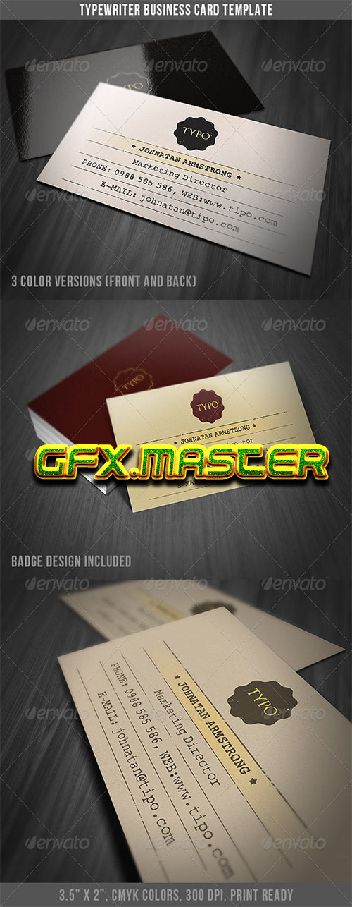 GraphicRiver - Typewriter Business Card Template