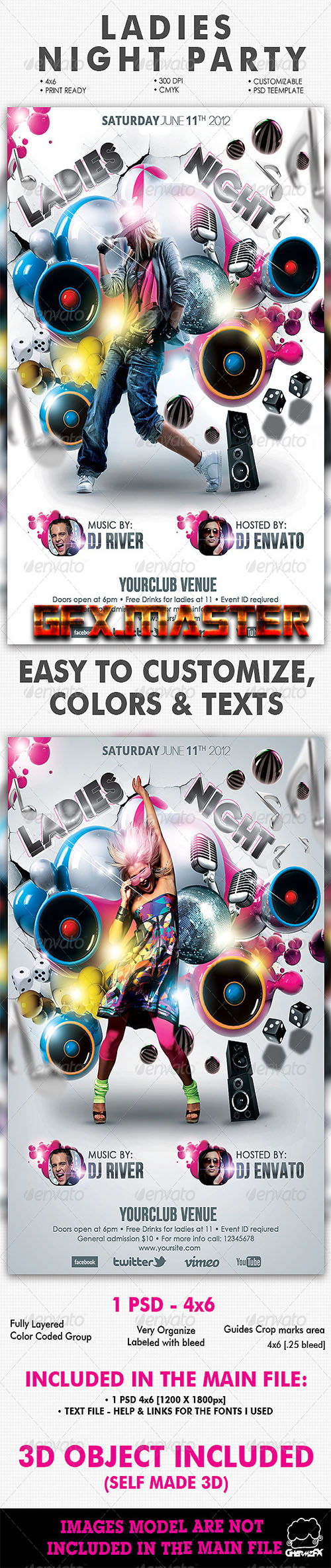 GraphicRiver - Ladies Night Party Flyer Template