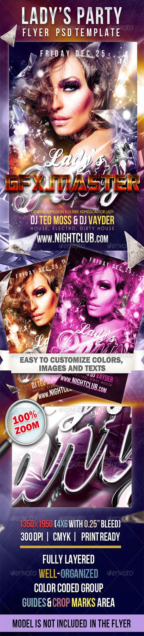 GraphicRiver - Lady's Party  - Flyer PSD Template