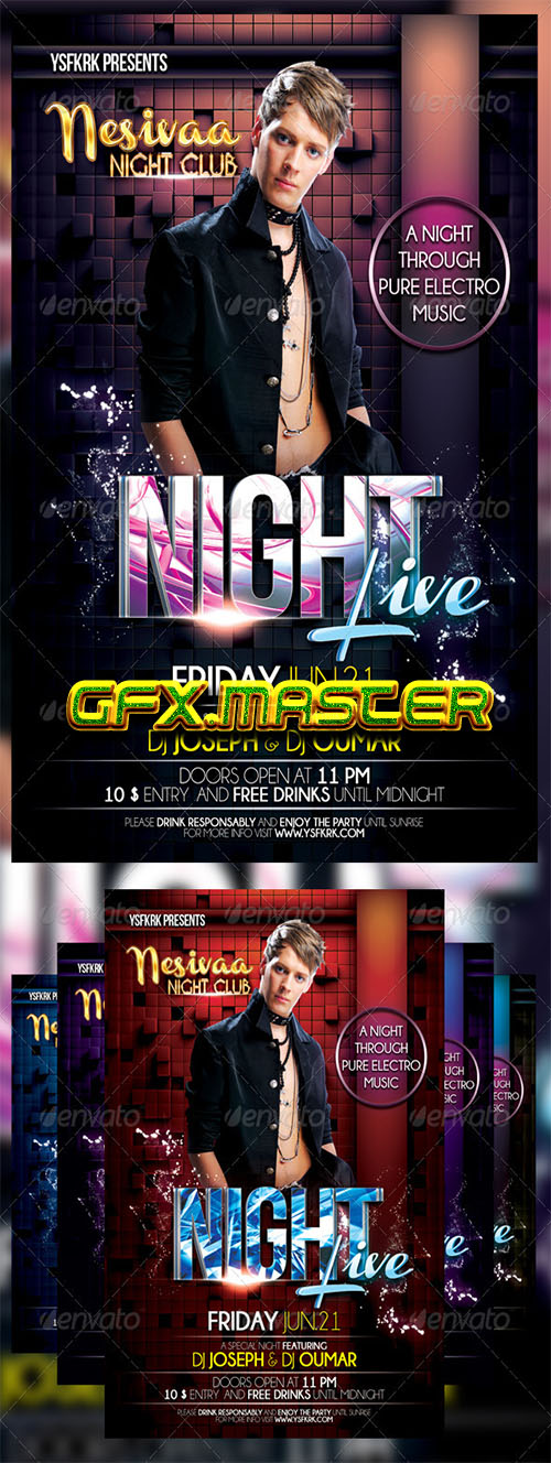 GraphicRiver - Night Live Flyer Template