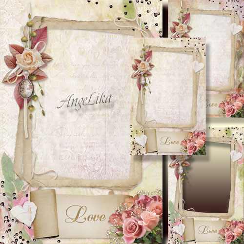 Vintage Fotoframe - Love, Love...