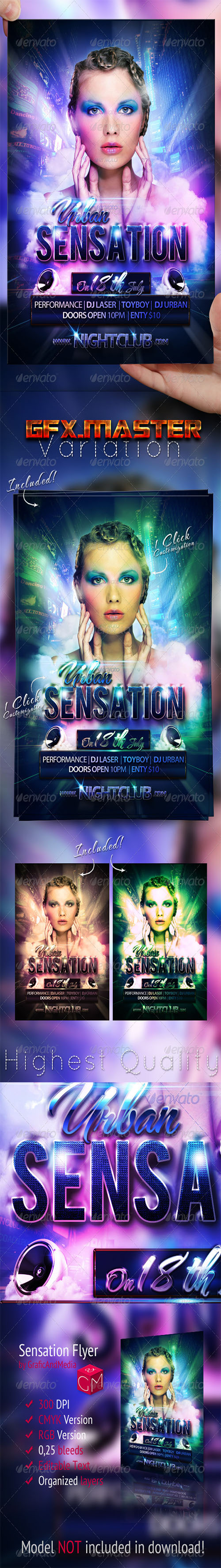 GraphicRiver - Sensation Party Flyer Template