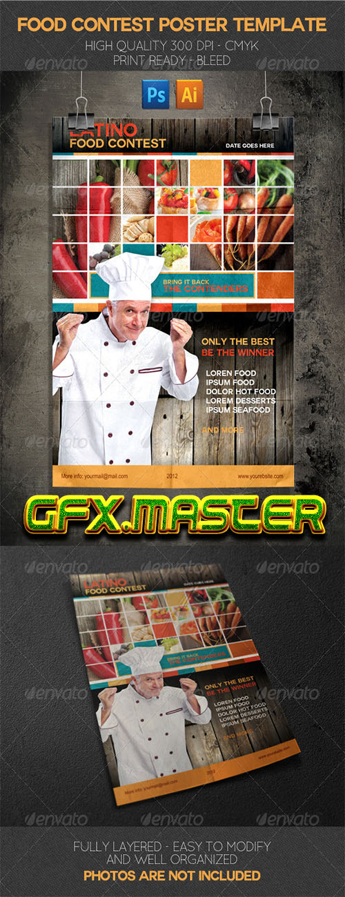 GraphicRiver - Latino Food Contest Poster Template