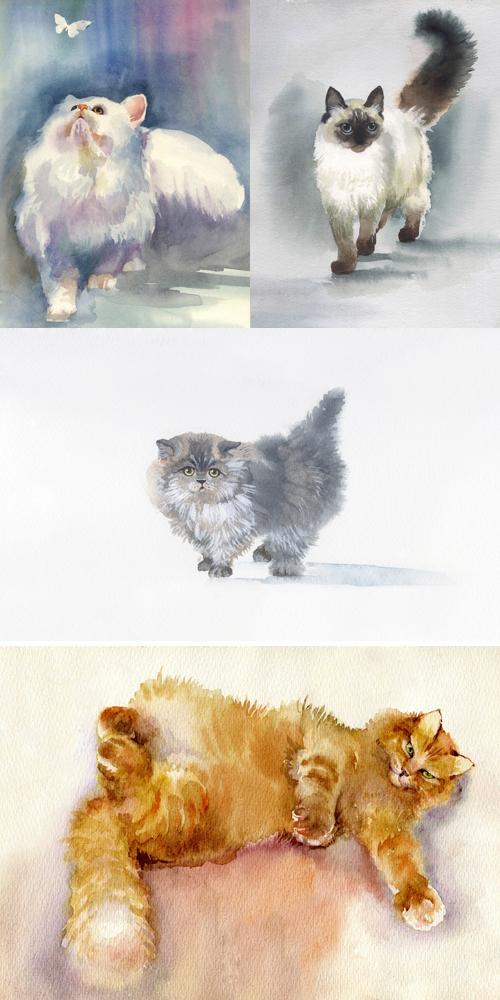 Watercolor Cat