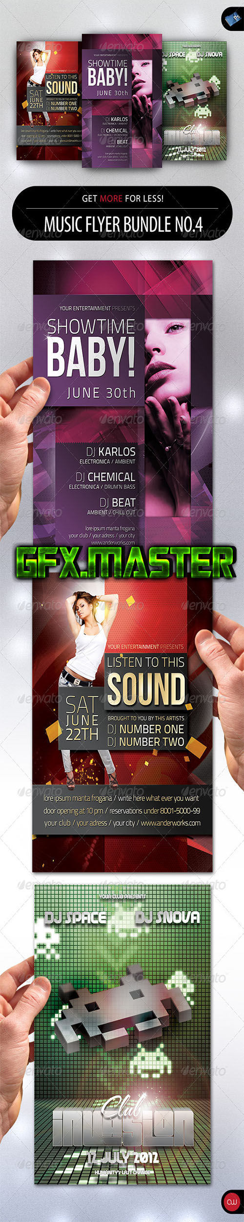 GraphicRiver - Music Flyer Bundle No.4