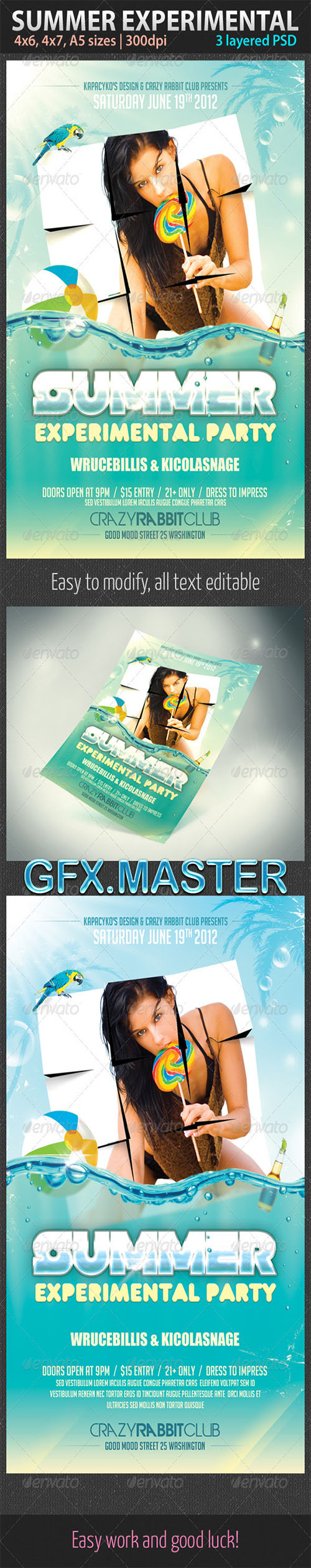 GraphicRiver - Summer Experimental Party Flyer