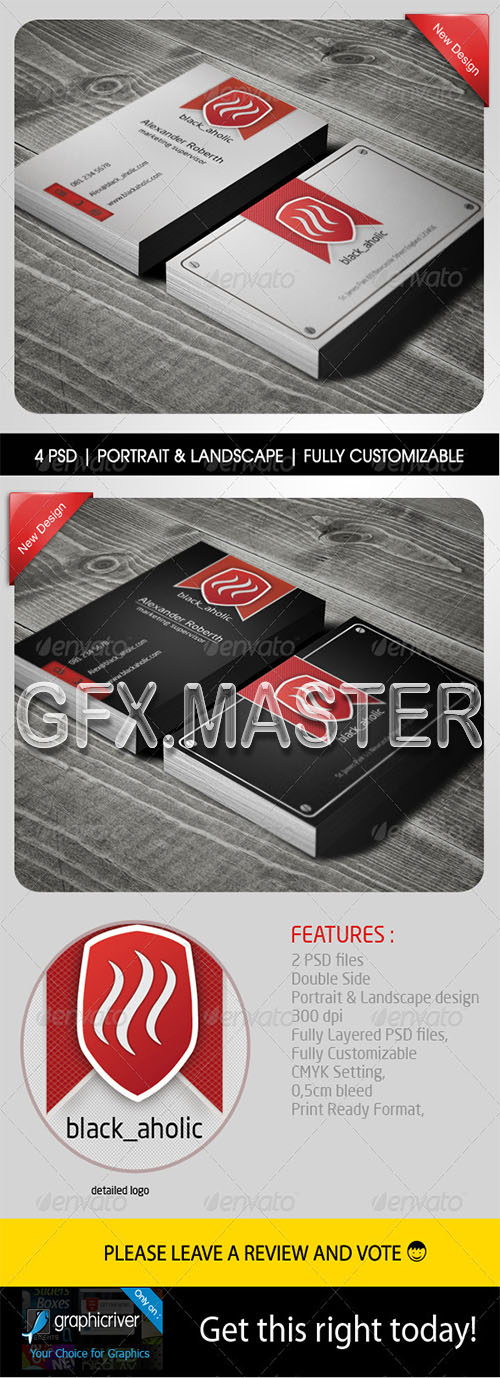 GraphicRiver - Black_aholic Bussines Card