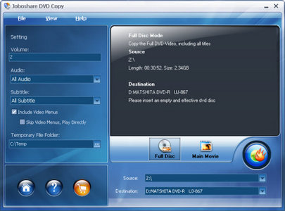 Joboshare DVD Copy 3.3.8.0803 