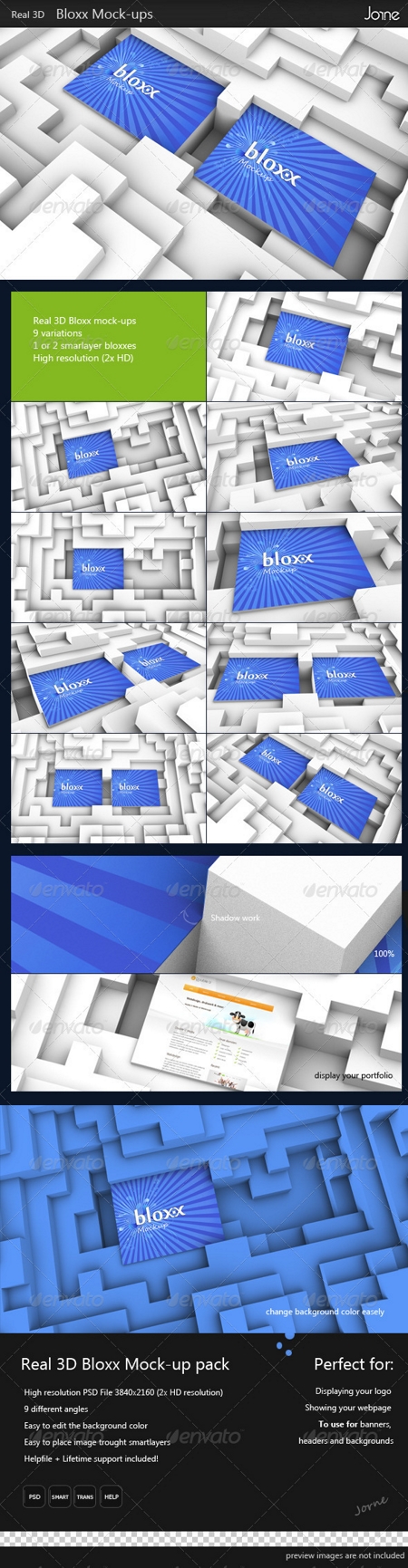 GraphicRiver: Mock-up 3D Bloxx