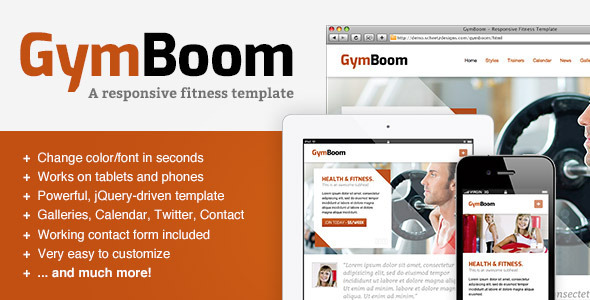 Themeforest - GymBoom - A Responsive Fitness Gym Template