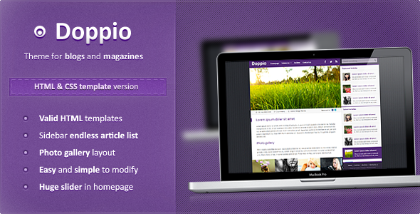 ThemeForest - Doppio - Magazine HTML Template