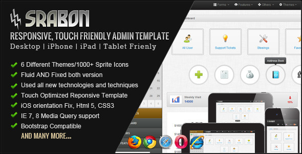 Themeforest - Srabon - Responsive, Touch Friendly Admin Template