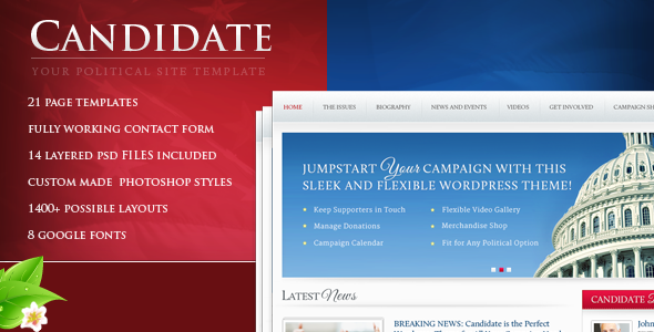 Themeforest - Candidate Political Site Template