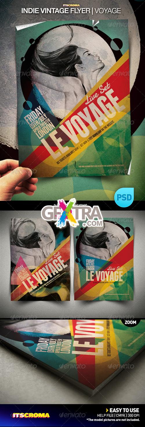 GraphicRiver: Indie Vintage Flyer 001 | Voyage