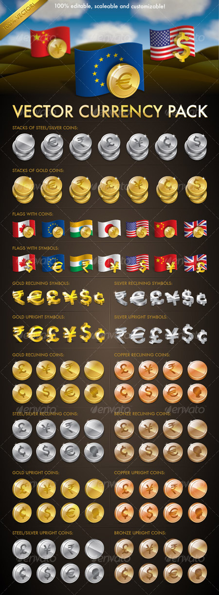 GraphicRiver Vector Currency Pack