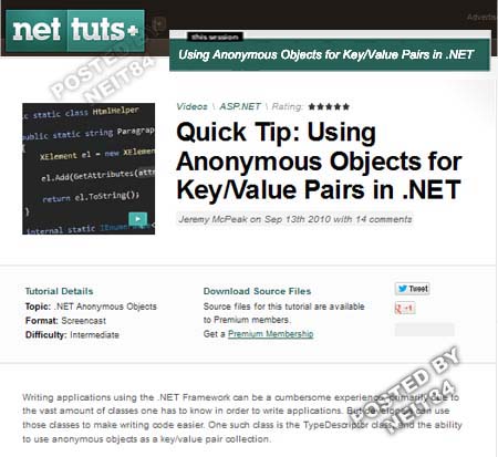 Using Anonymous Objects for Key/Value Pairs in .NET - NetTuts+