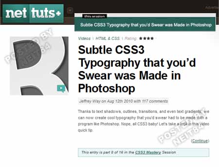 Subtle CSS3 Typography that you d Swear was Made in Photoshop - NetTuts+