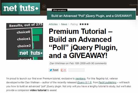 Build an Advanced "Poll" jQuery Plugin, and a GIVEAWAY!  - NetTuts+