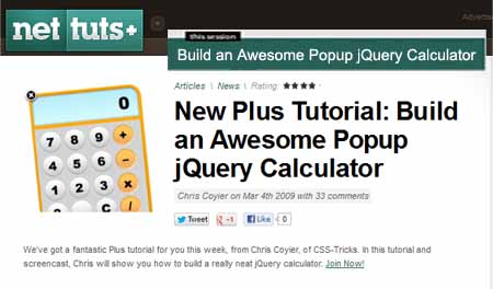 Build an Awesome Popup jQuery Calculator - NetTuts+