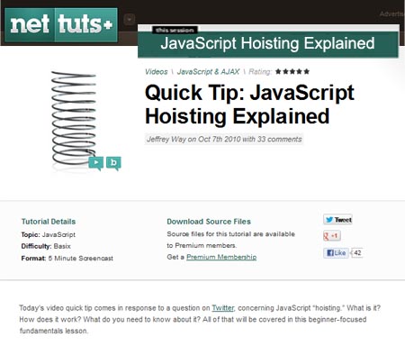 JavaScript Hoisting Explained - NetTuts+