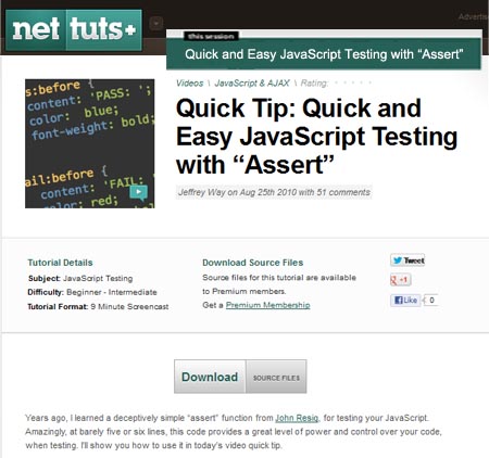 Quick and Easy JavaScript Testing with  Assert  - NetTuts+