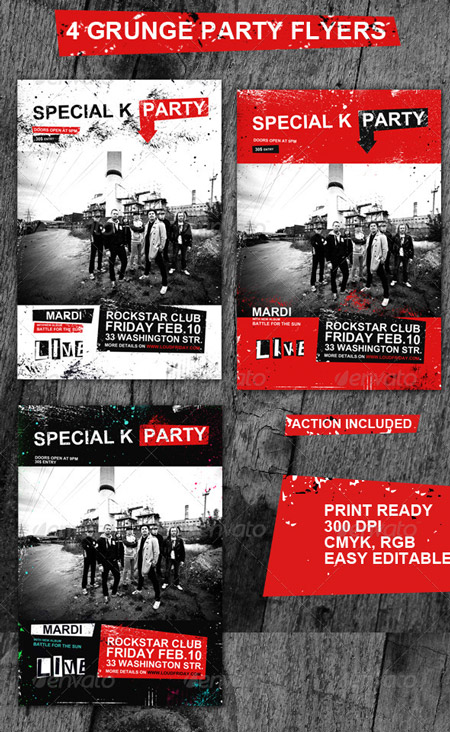 GraphicRiver Grunge Rock Flyers Posters