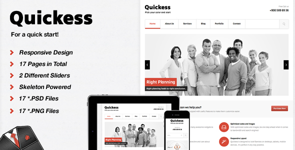 ThemeForest - Quickess - Corporate HTML Template