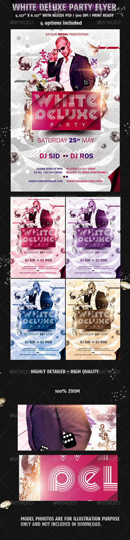 GraphicRiver White Deluxe Party Flyer