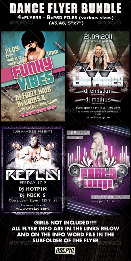 GraphicRiver Dance Party-Club Flyer Bundle