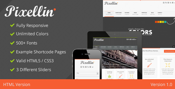 ThemeForest - Pixellin - Responsive HTML5/CSS3 Template