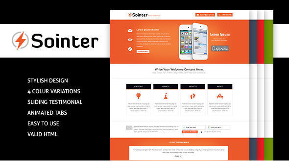 ThemeForest - Sointer – 4 in 1 Landing Page