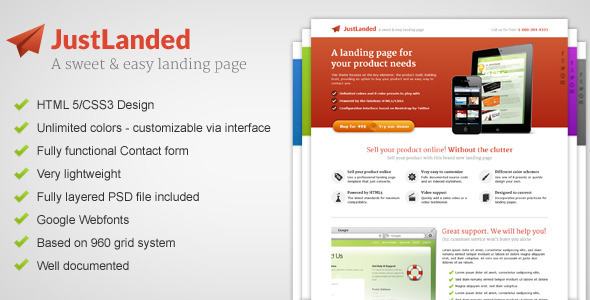 ThemeForest - JustLanded - Landinge Page