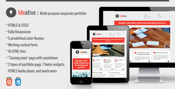 ThemeForest - Ideative - Multi-purpose corporate portfolio HTML